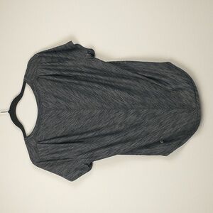 Lululemon Meant to Move Tee Heathered Black Gray Short Sleeve Luon Space Dye